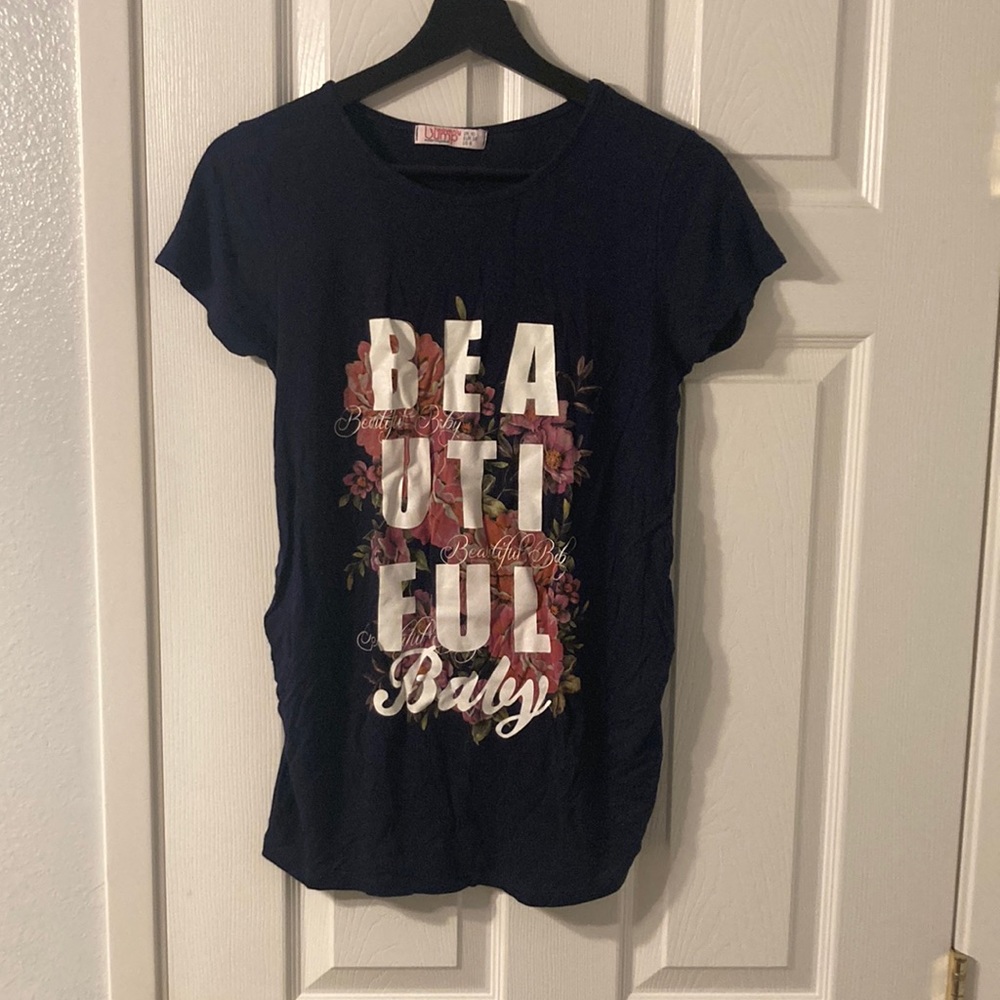 Navy Maternity T Shirt